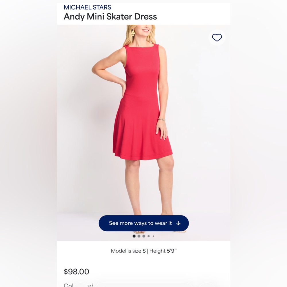 Michael Stars Vibrant Red Midi Dress